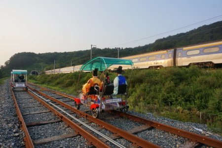 全州韩屋铁路自行车