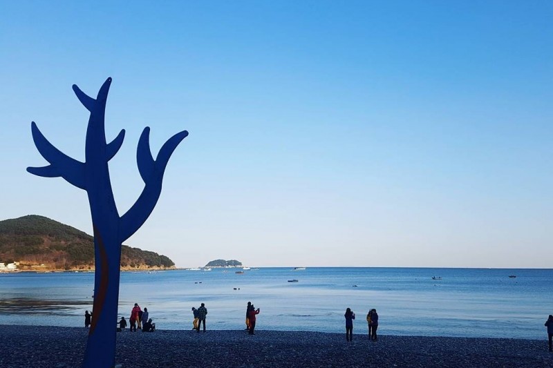 竹岩黑鹅卵石海水浴场죽암 (5/7)