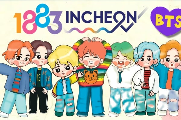 7位艺术家的永恒传奇：仁川防弹少年团(BTS)紫色之路